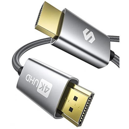 Cable HDMI 4K 2 Metros, Silkland Cable HDMI 2.0 4K HDR, Soporte ARC, 3D, 4K@60Hz, 2K@144Hz, 1080P, Ethernet, HDMI Cable 2 Metros Compatible con 4K UHD TV, BLU-Ray, PS4/5, Xbox One/360, Proyector