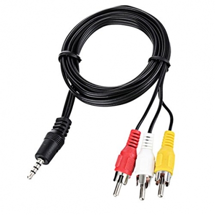 MagiDeal 3.5mm A 3 RCA AV A/V Cable de Audio Vídeo TV Cable Accesorios para Sony DSLR Dv Camcorder